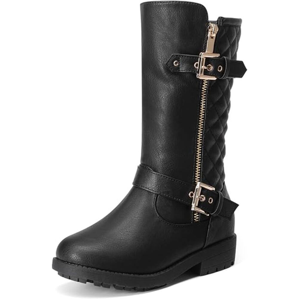 New Toddler Size 8 Faux Fur Lined Knee High Winter Motorcycle Riding Boots